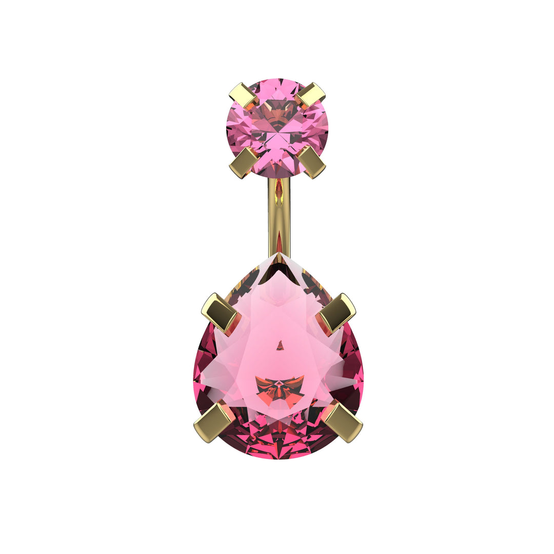 Handmade belly button jewelry with charm