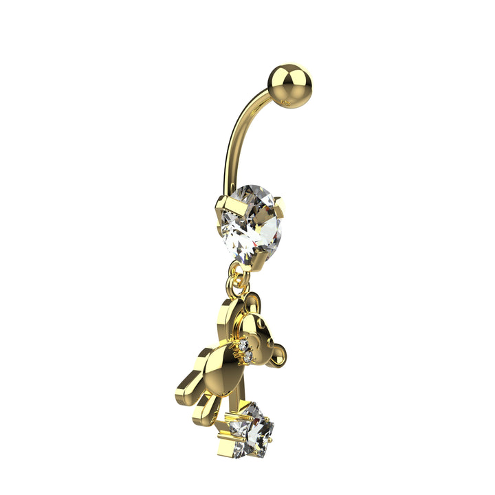 Elegant gold navel ring – stylish body piercing for women