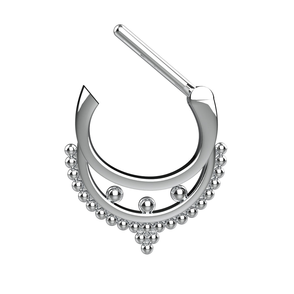 Clicker Septum Ring Tribal | Indian Nose Ring Hoop for Women