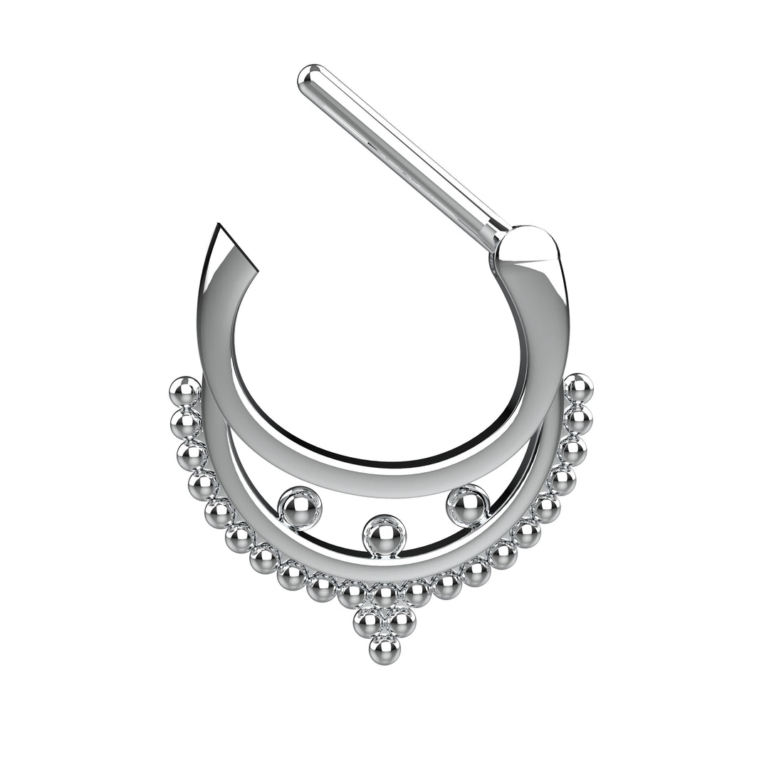 Clicker Septum Ring Tribal | Indian Nose Ring Hoop for Women