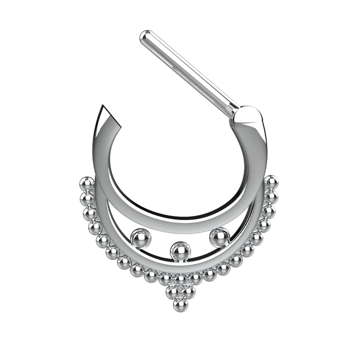 Clicker Septum Ring Tribal | Indian Nose Ring Hoop for Women