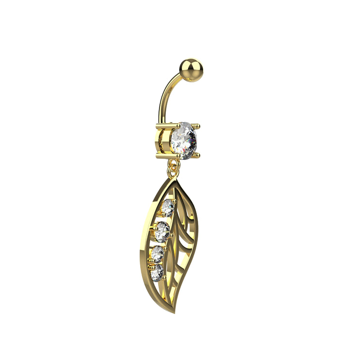 Belly ring piercing – floating navel ring design for women