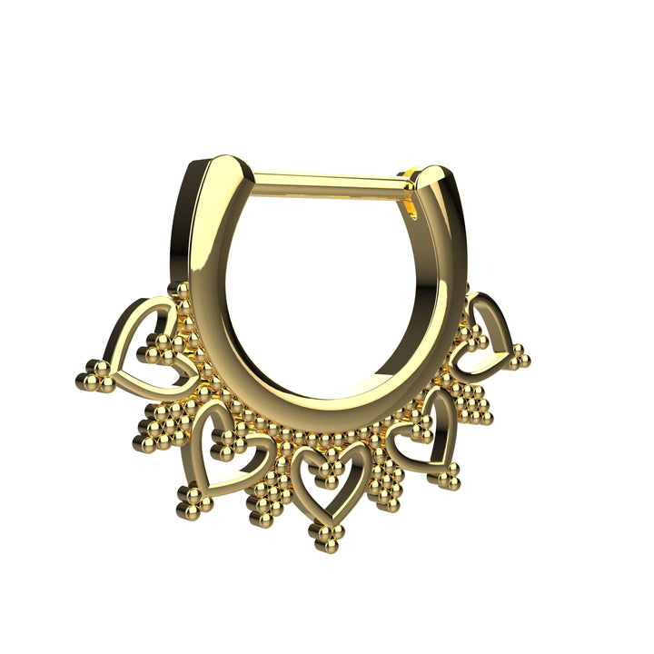 gold nose piercing jewelry hoop - simple gold septum ring design
