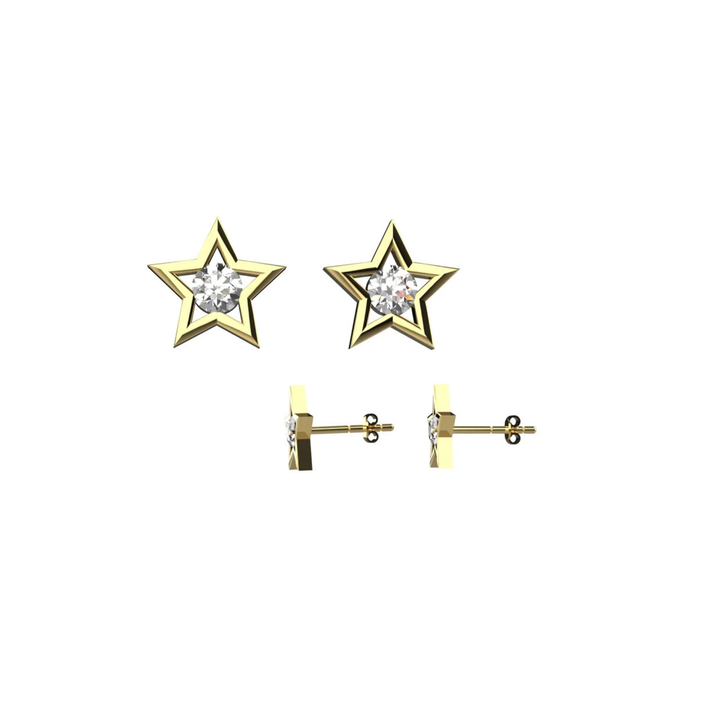 Minimalist silver star studs – perfect everyday earrings