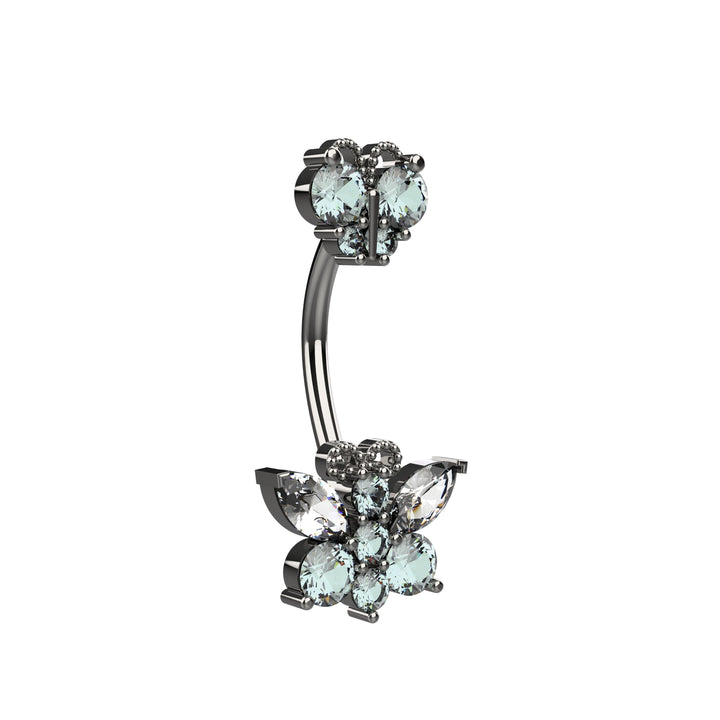 Dainty butterfly belly ring piercing jewelry for women