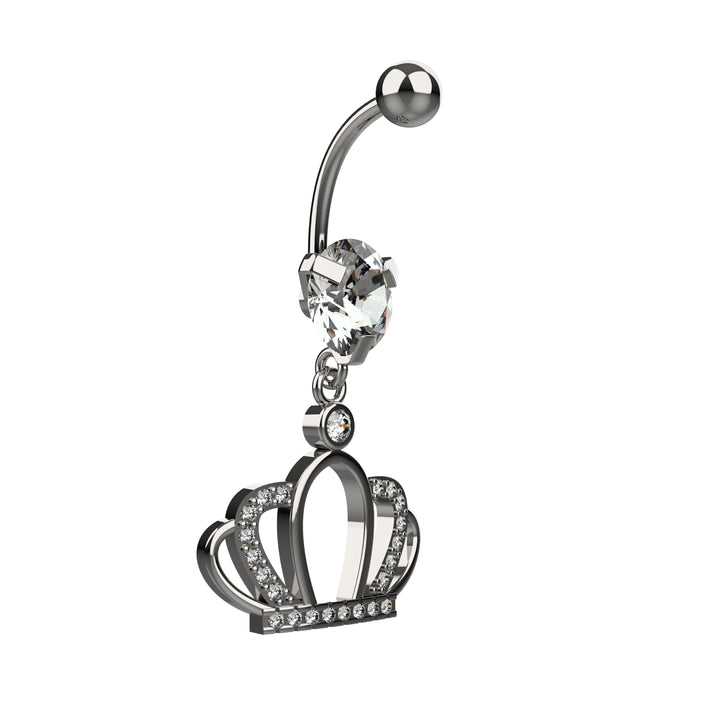 Body piercing jewelry with curved barbell