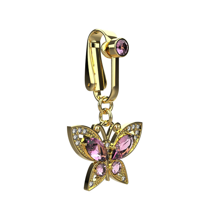 Adjustable clip belly ring – easy to wear
