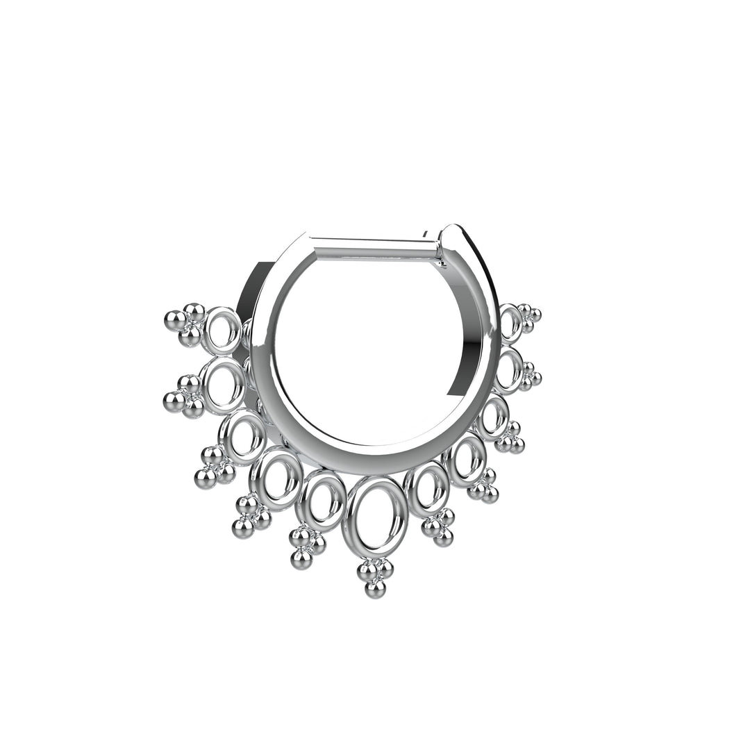 small septum clicker ring elegant nose piercing jewelry