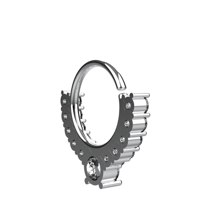 minimal twisted nose ring design - spiral hoop nose ring for women
