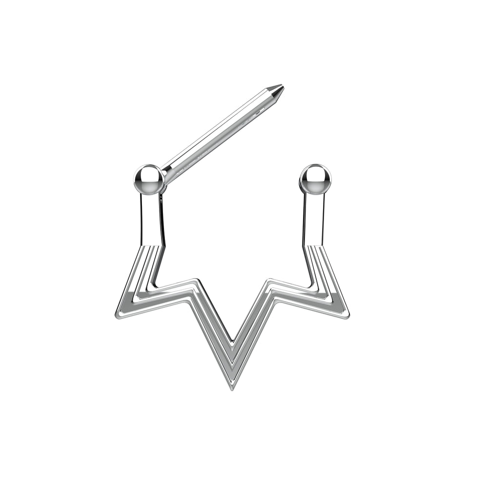 Star Septum Ring Clicker | Nose Piercing Jewelry for Women