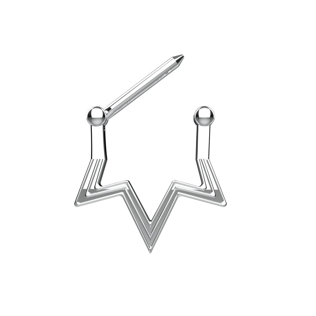 Star Septum Ring Clicker | Nose Piercing Jewelry for Women
