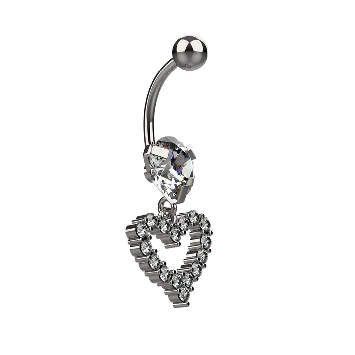Belly ring piercing in silver and gold option