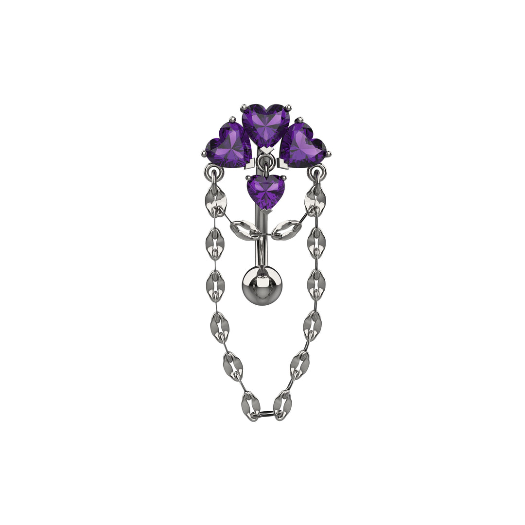 Statement belly ring – chain and floating style