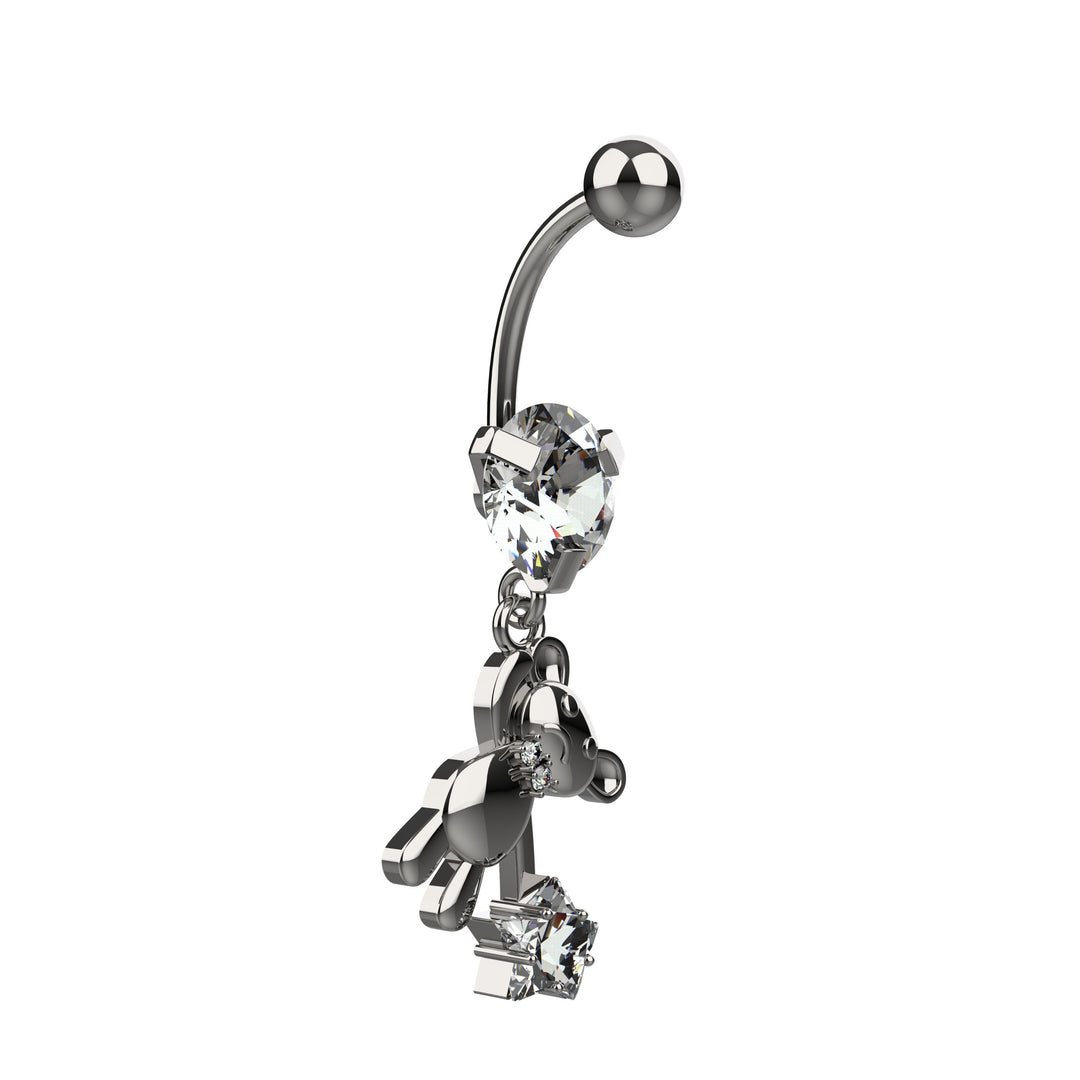 Stylish belly piercing – gold jewelry for women