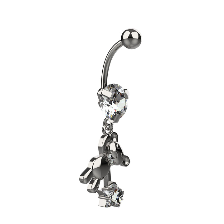 Stylish belly piercing – gold jewelry for women