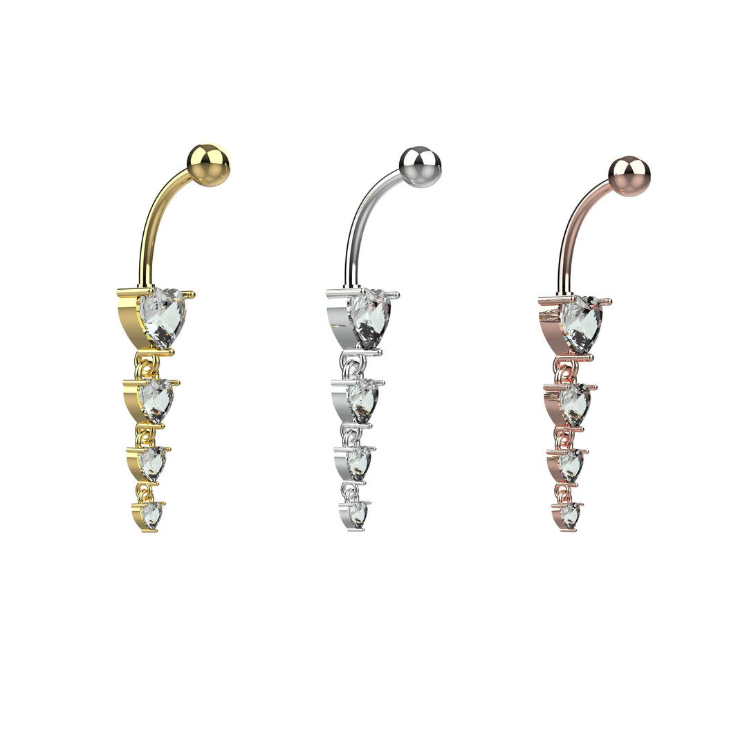 14K gold jewelry – delicate belly button ring