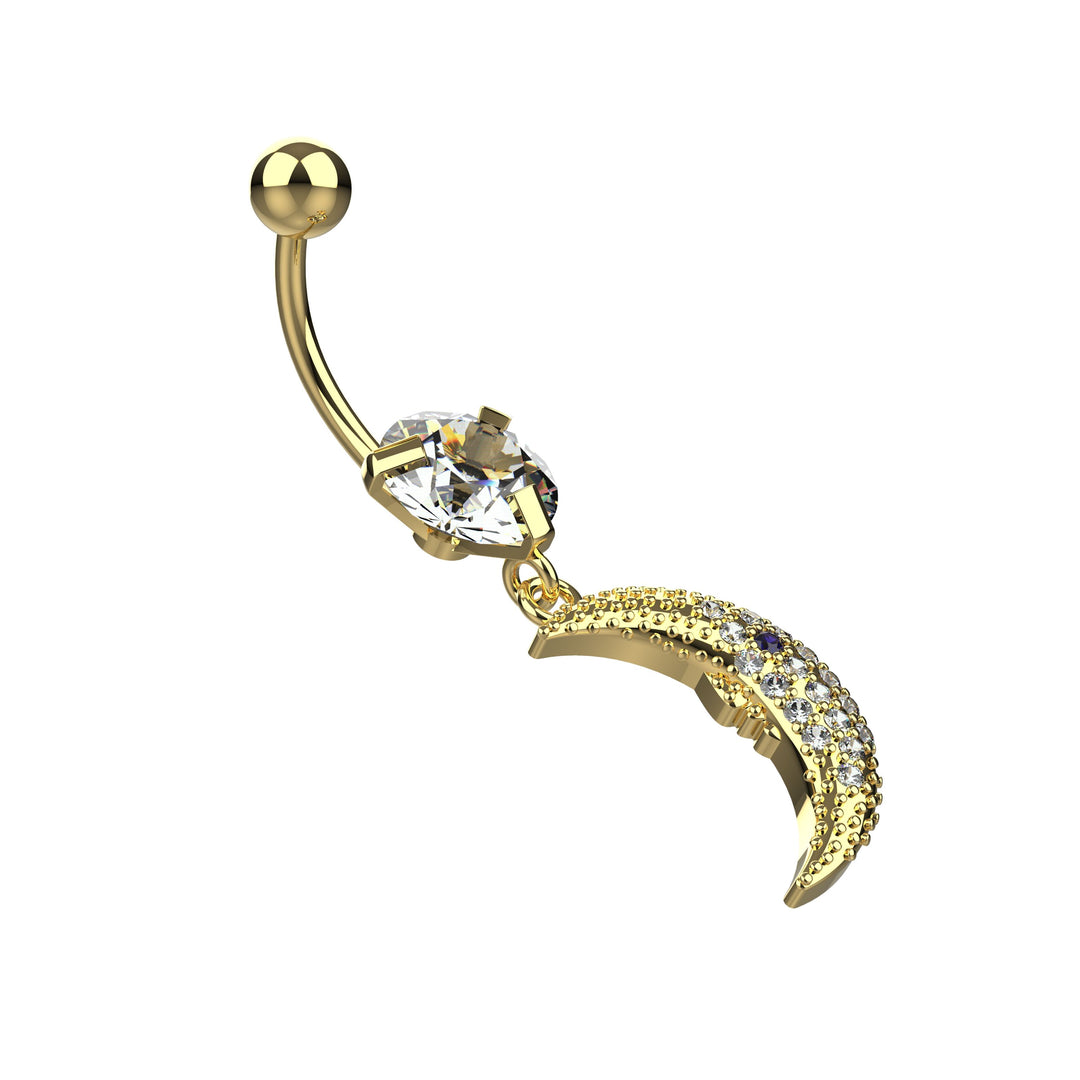 Gold navel piercing jewelry - gold belly button ring