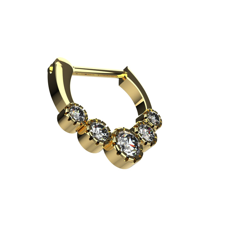 small gold septum clicker ring for women daily wear