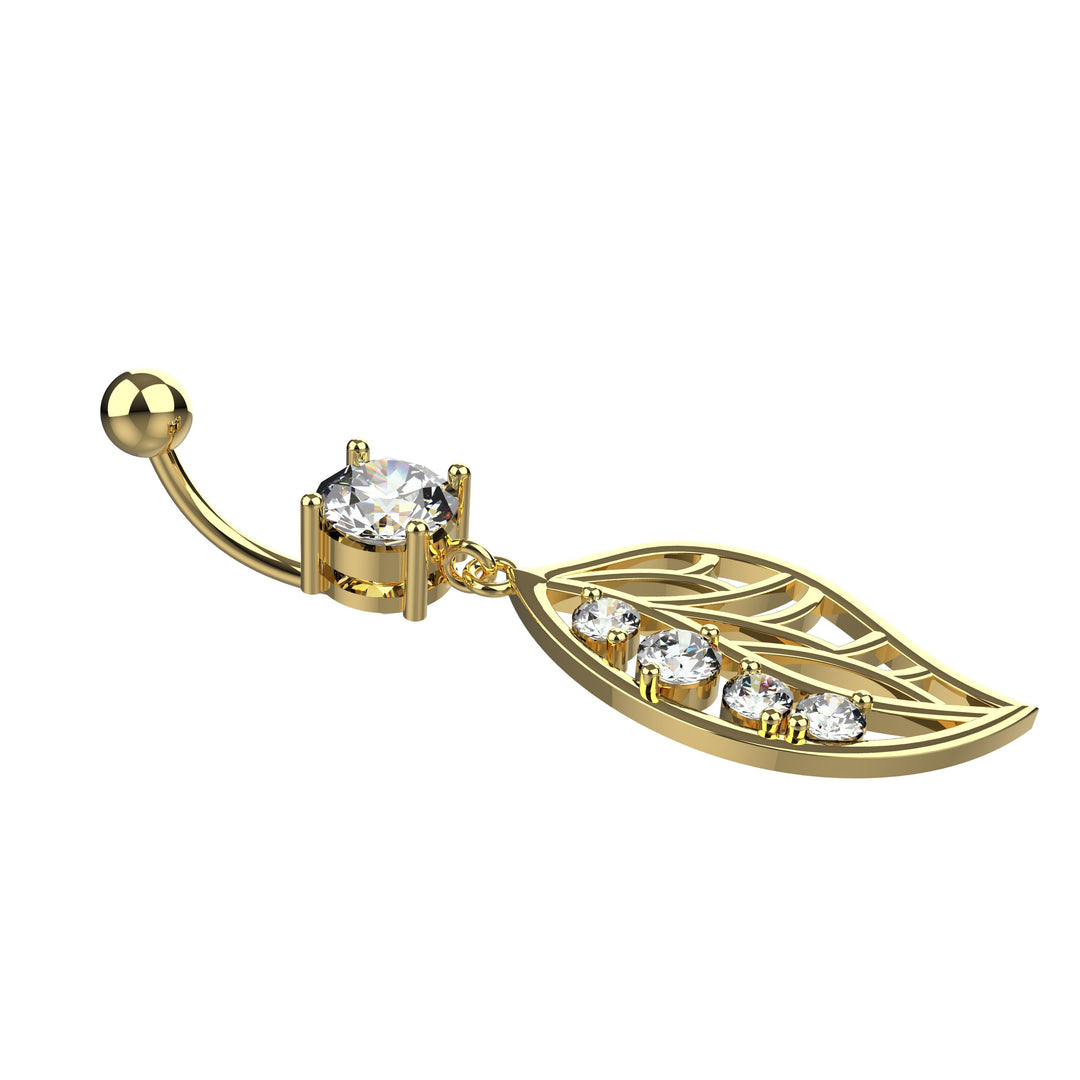 Floating belly ring – chic body piercing jewelry style