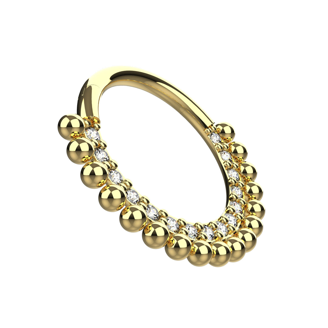 dainty septum ring clicker silver and gold jewelry