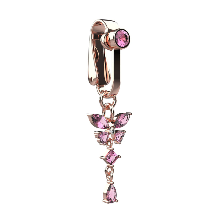 Stylish no piercing belly button ring