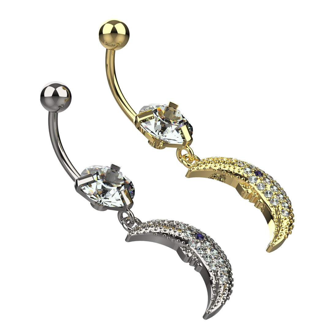 Minimalist gold belly ring for women piercing
