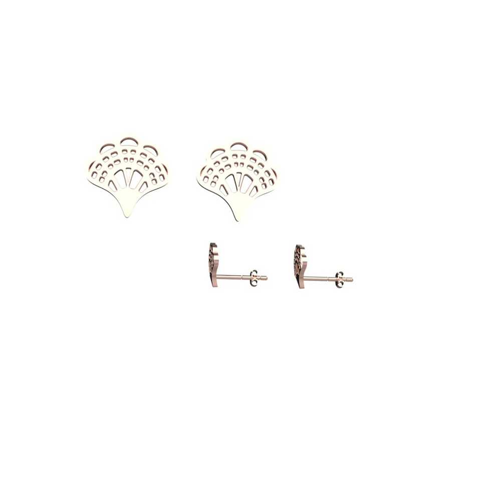 Gold seashell earrings – summer-inspired dainty studs