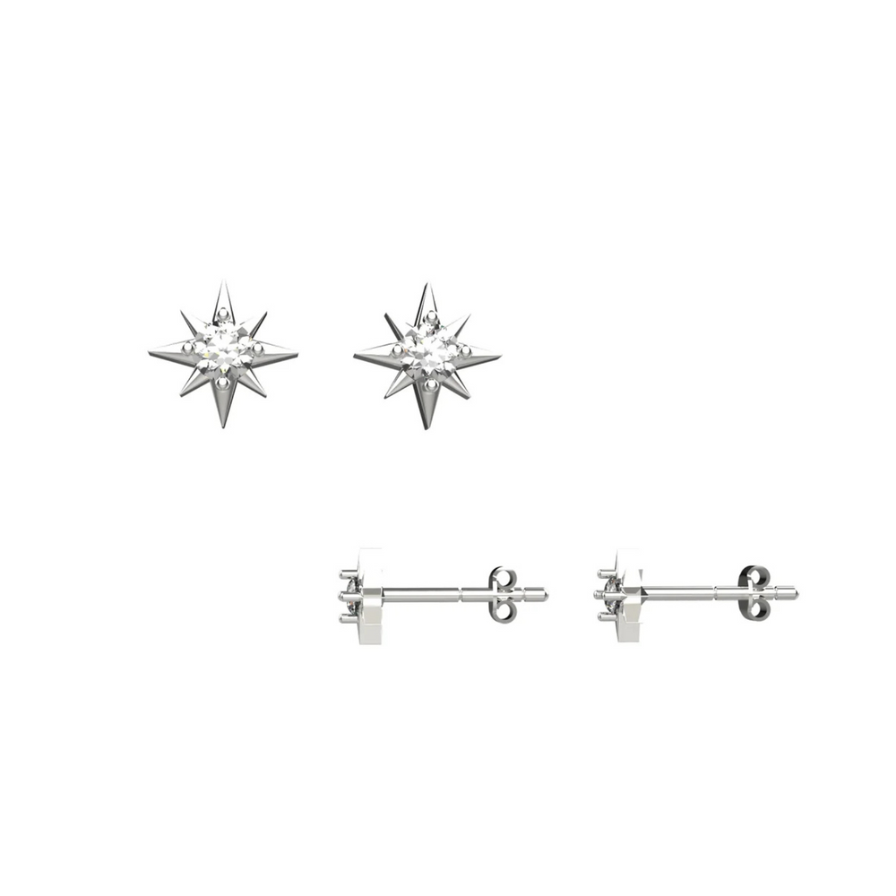 Solid gold earrings – classic 14k gold studs