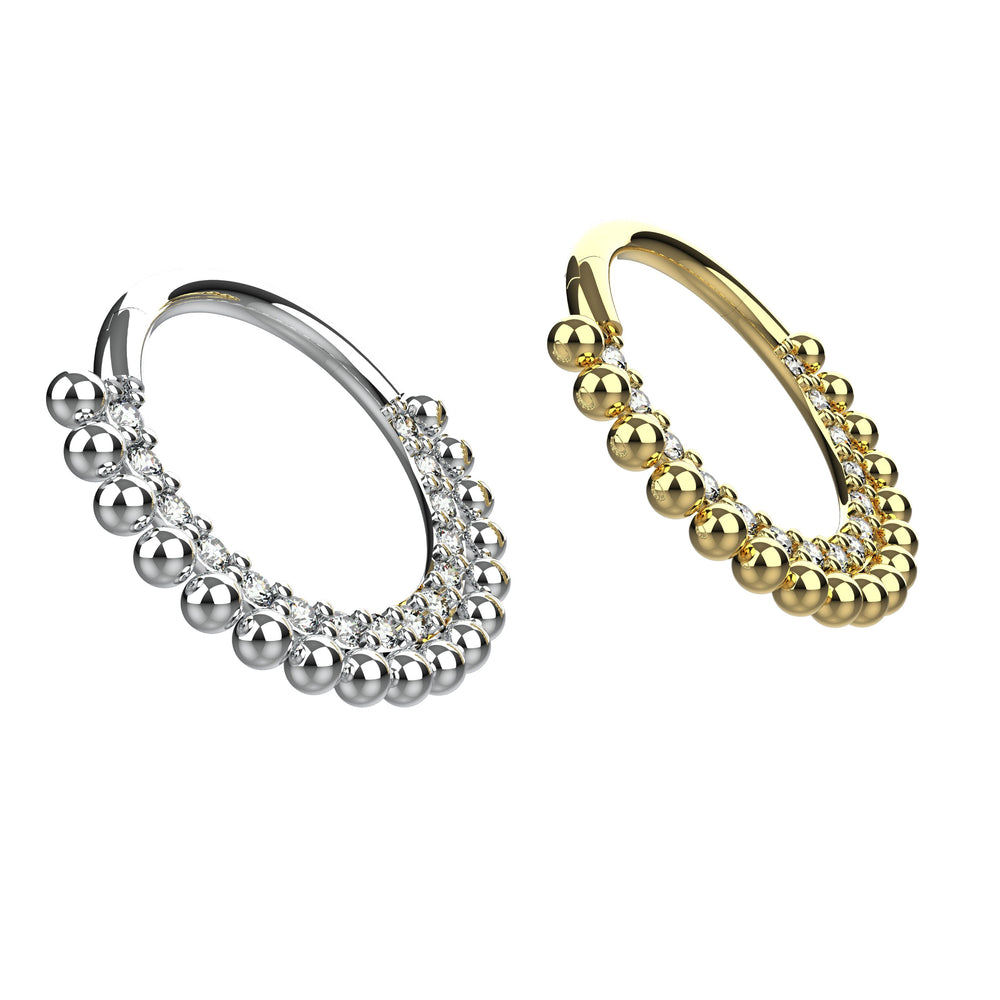 dual tone septum ring clicker minimalist nose piercing