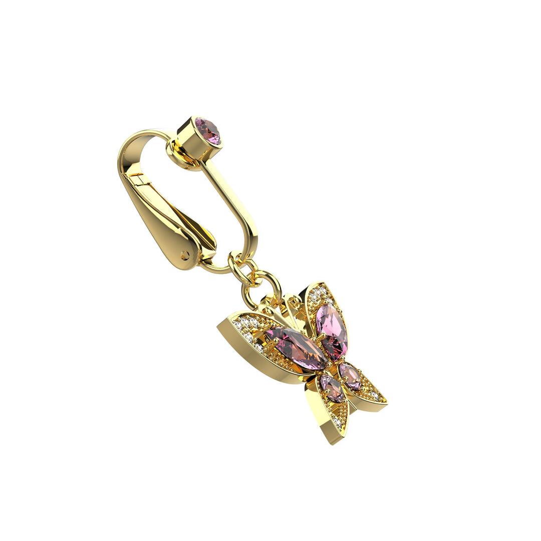 Trendy clip-on navel ring – no piercing belly jewelry