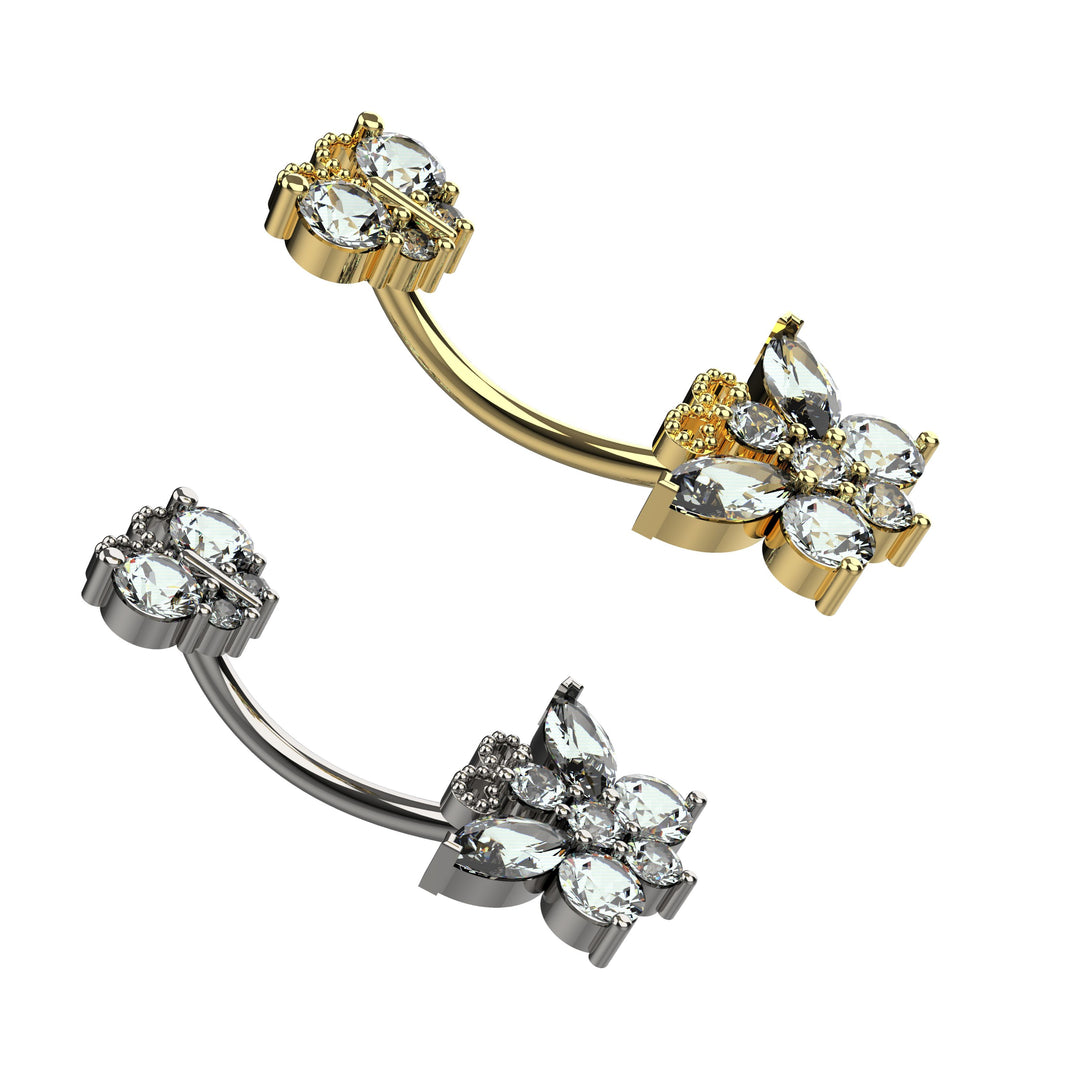 Butterfly Belly Button Ring gold – Dainty Navel Piercing Jewelry