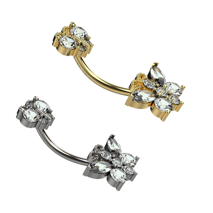 Butterfly Belly Button Ring gold – Dainty Navel Piercing Jewelry
