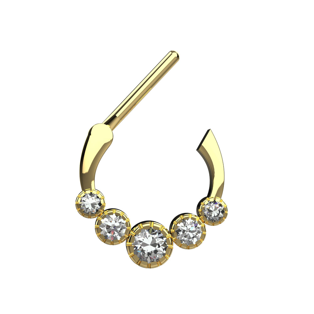 Gold Septum Rings Clicker Jewelry  – Nose Piercing Jewelry for Women