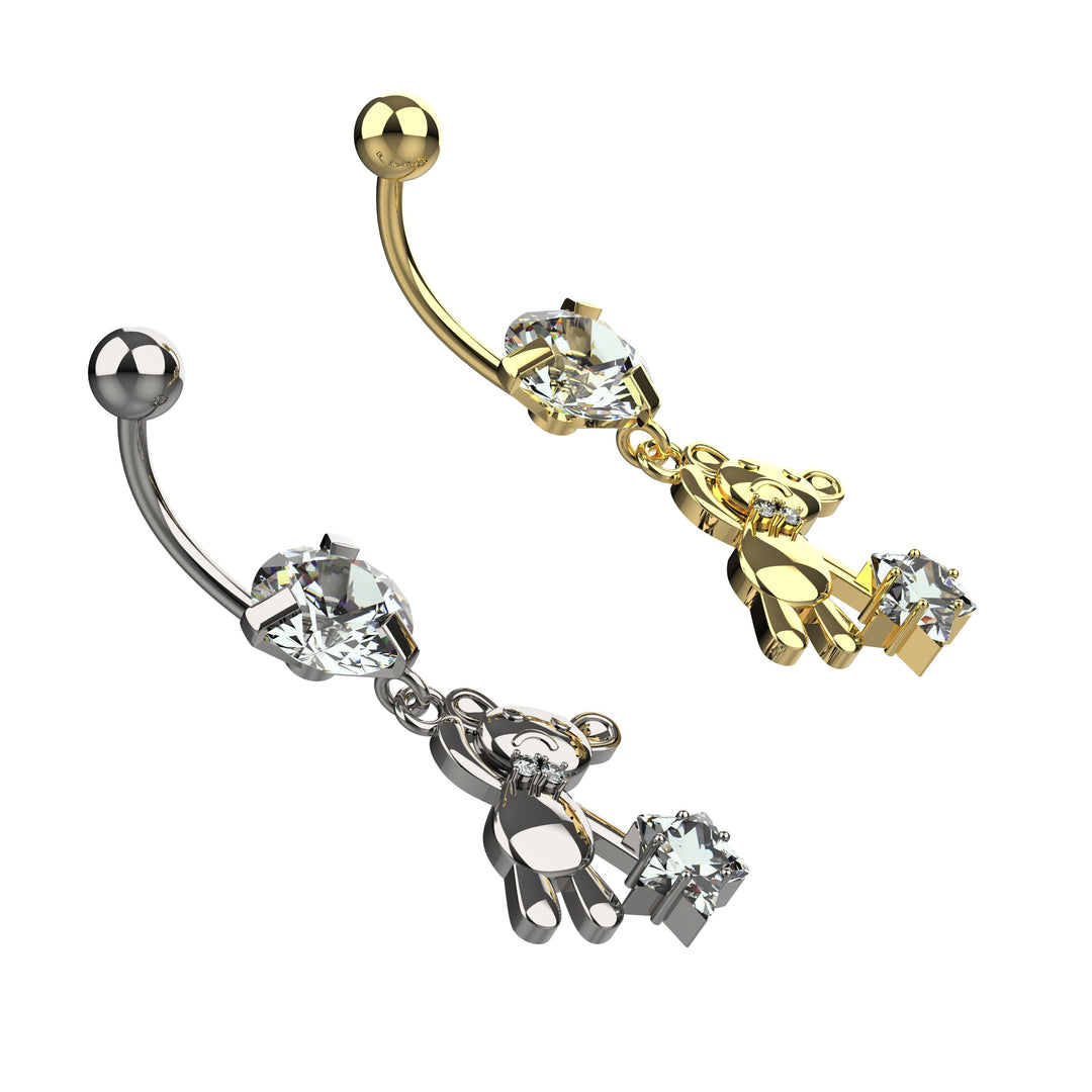 Gold belly ring – elegant belly button piercing
