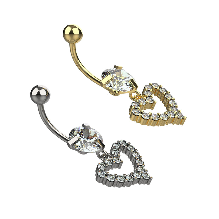 Gold belly button ring