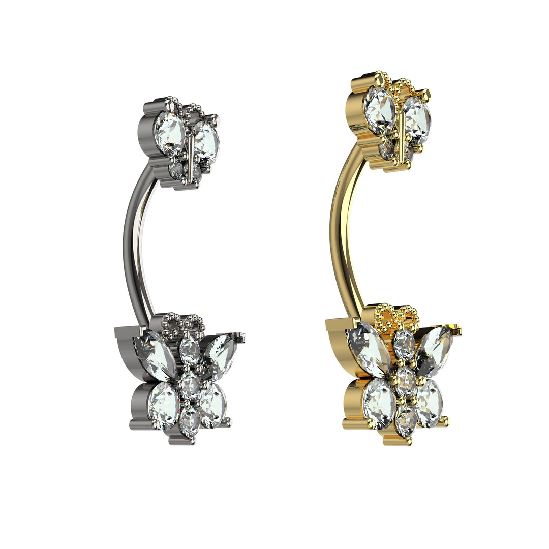 Butterfly body piercing jewelry
