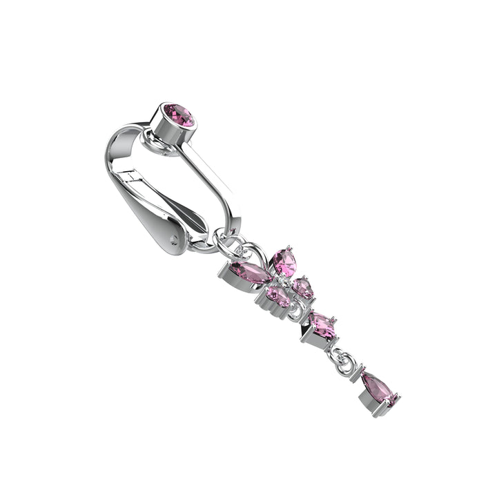 Clip-on belly ring – no piercing required body jewelry