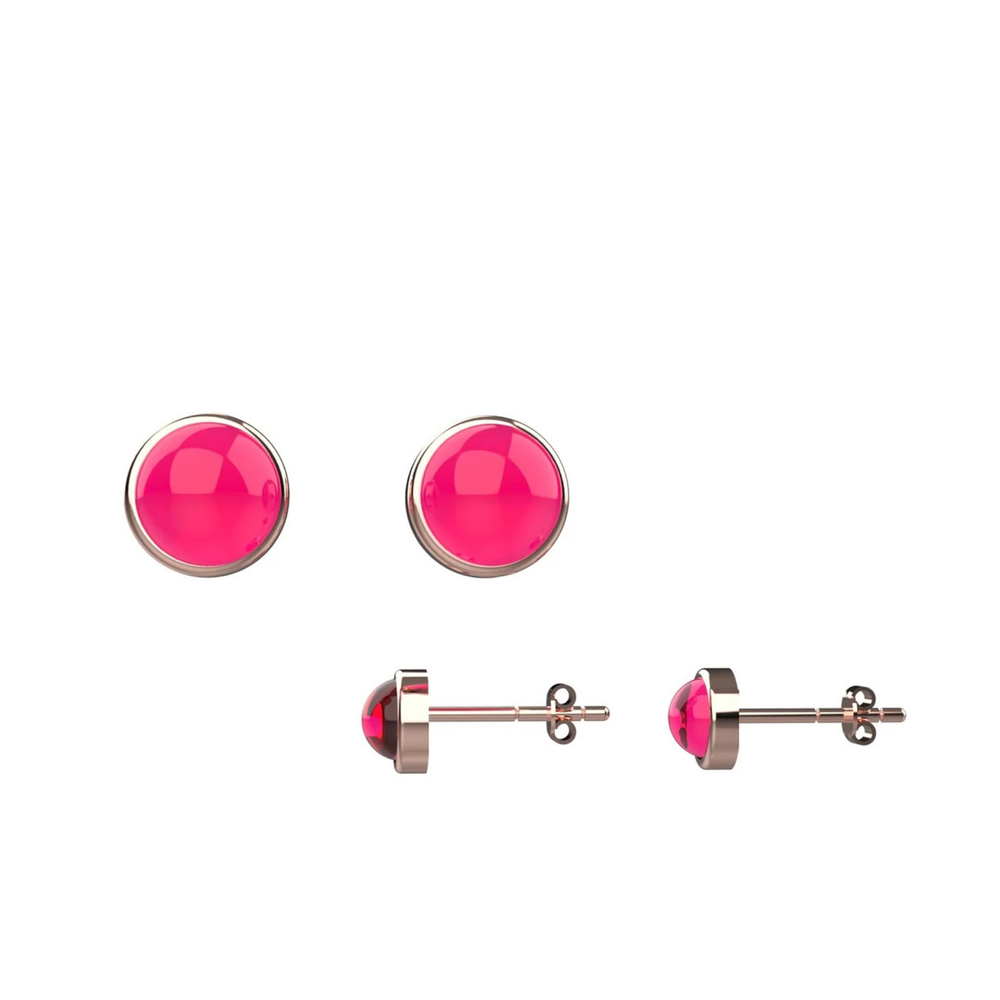 Ruby earrings for women – elegant red gemstone studs