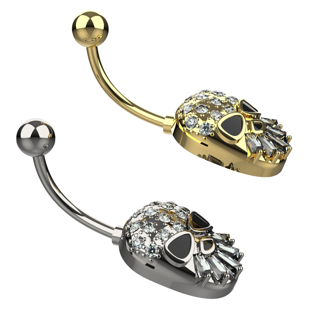 Gold belly button ring for piercing