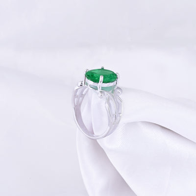 Dainty Emerald Ring Vintage Engagement Ring For Him