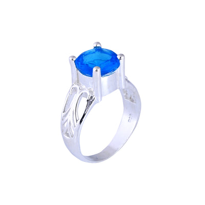 Vintage Engagement Ring Swiss Blue Topaz Ring