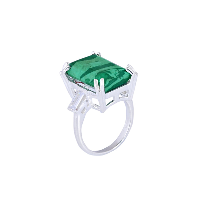 Green Malachite Ring Gift Jewelry for Women