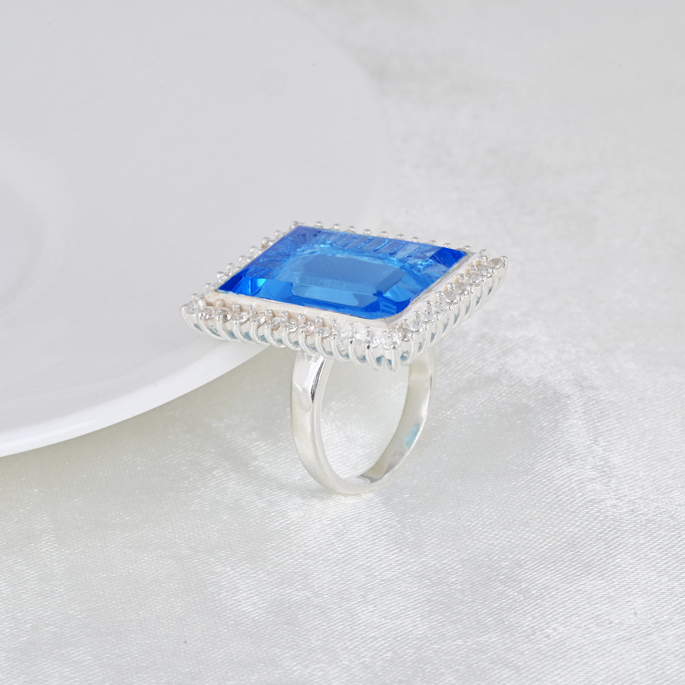 21X16 mm London Blue Topaz Engagement Ring