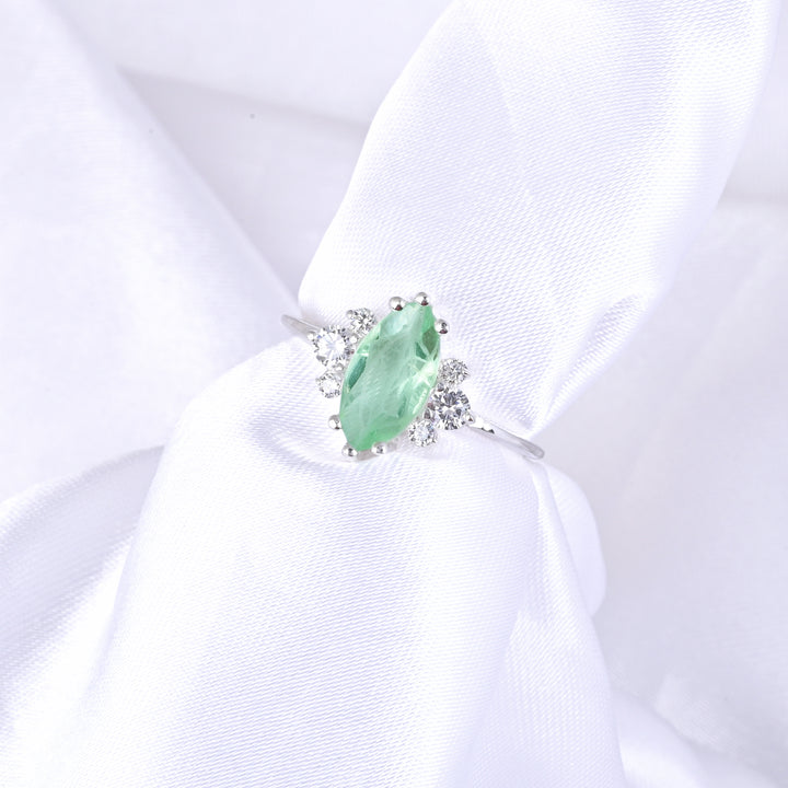 Mint Green Tourmaline Statement Ring Gift for Her