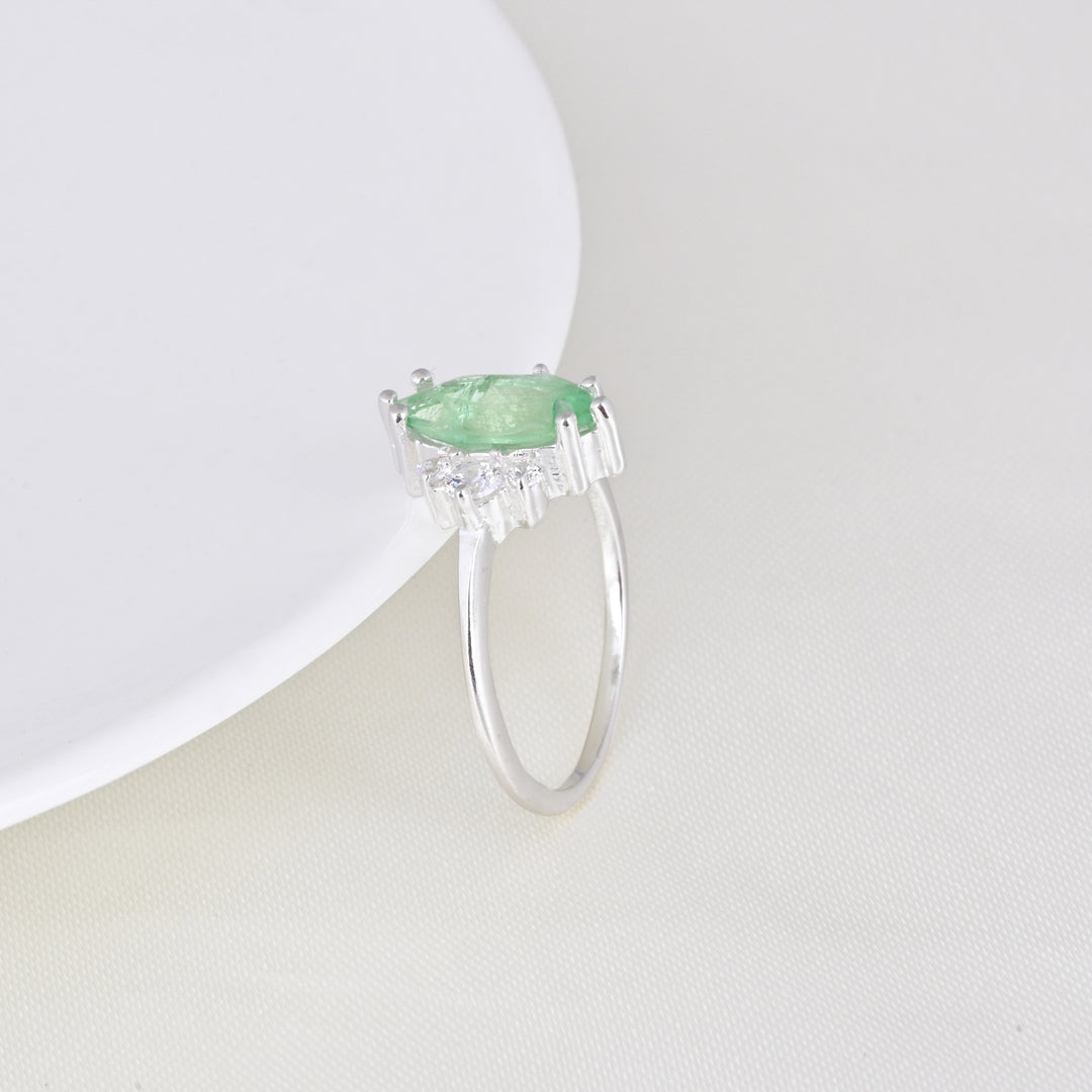 Mint Green Tourmaline Statement Ring Gift for Her