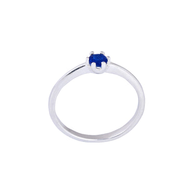 Dainty Blue Sapphire Minimalist Ring For Women