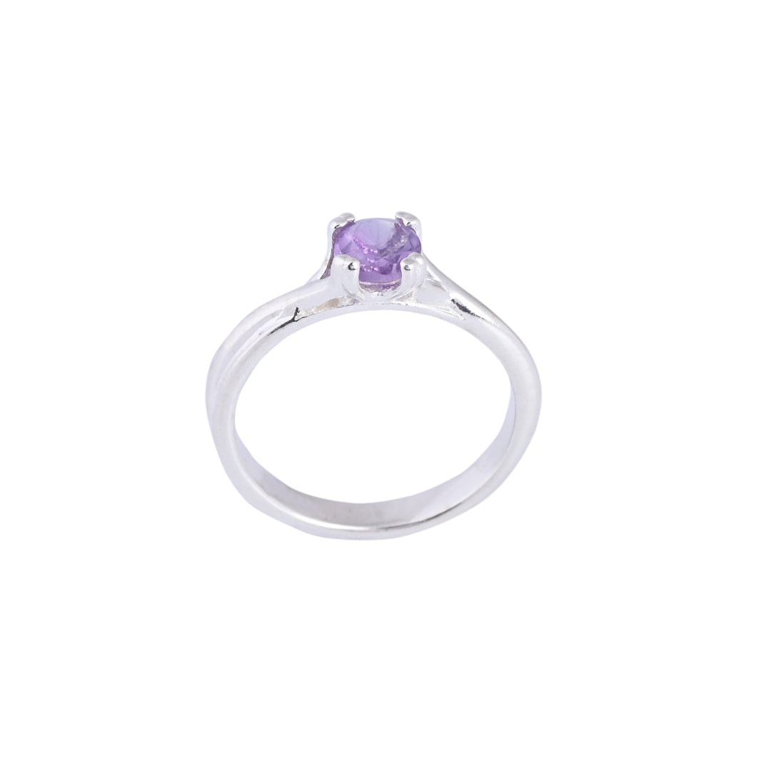 Minimalist Amethyst Gems Stacking Ring