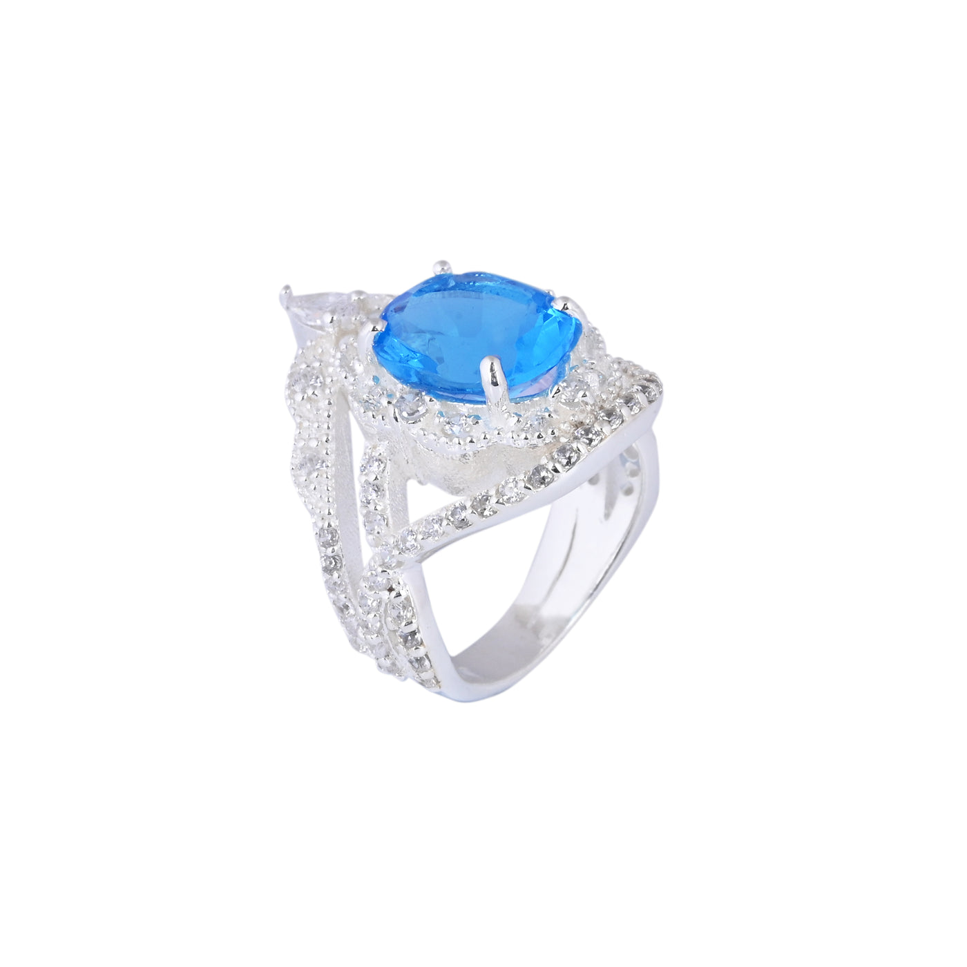 London Blue Topaz Engagement Gift Ring