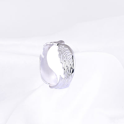 Angel Wings Sterling Silver Chunky Ring Gift for Her