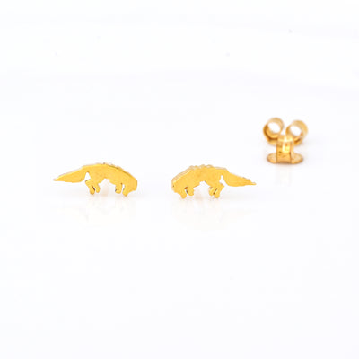 Jumping Fox Stud Earrings Animal Earrings